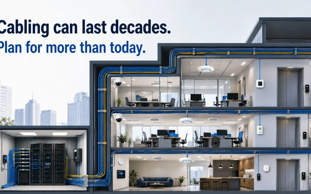 Cabling can last decades. Plan for more than today.