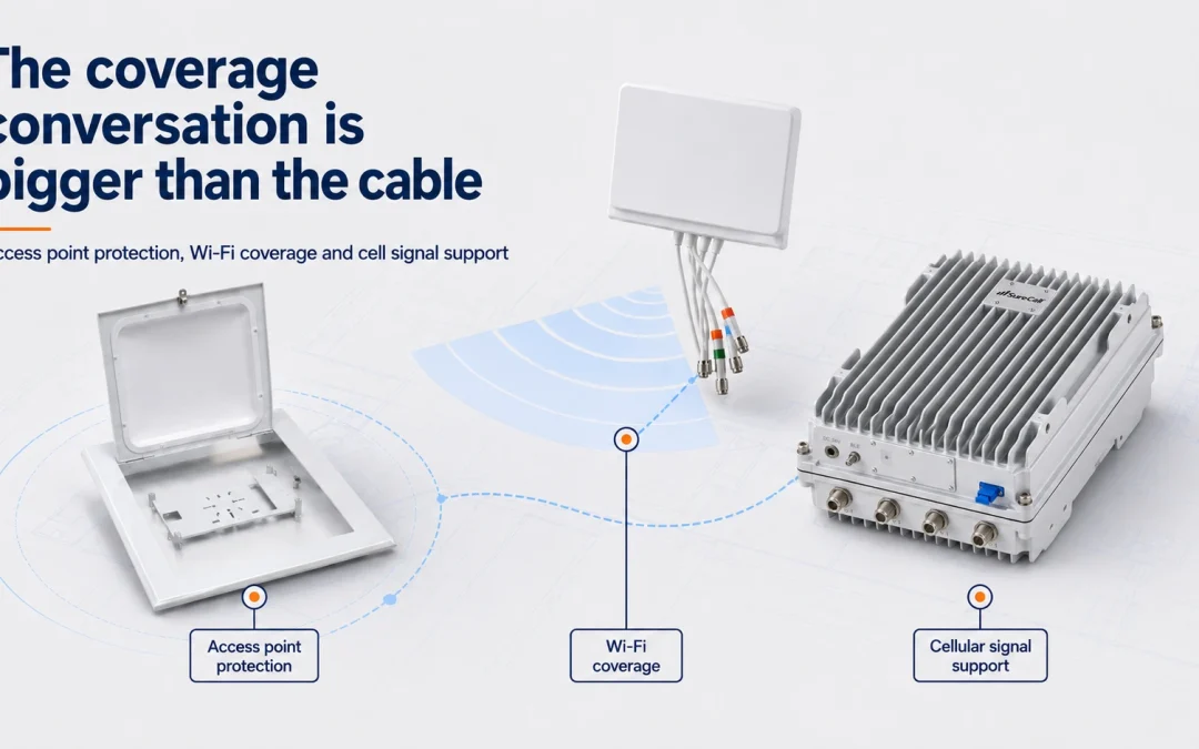 The coverage conversation is bigger than the cable. Access point protection, Wi-Fi coverage and cell signal support