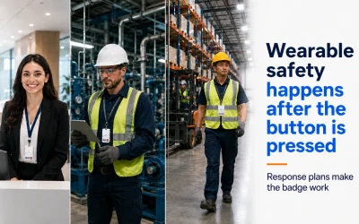 Wearable safety happens after the button is pressed. Response plans make the badge work